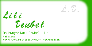 lili deubel business card